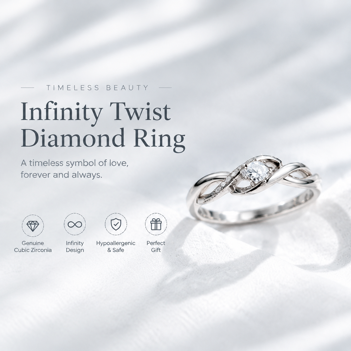 Infinity Twist Diamond Ring