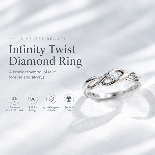 Infinity Twist Diamond Ring