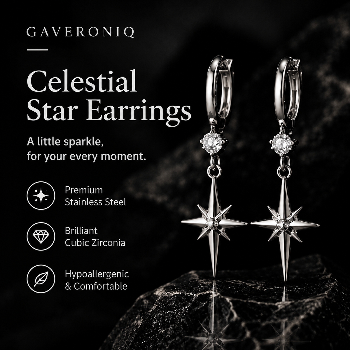 Celestial Star Drop Earrings