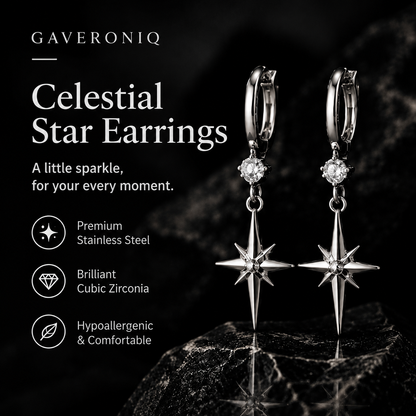 Celestial Star Drop Earrings