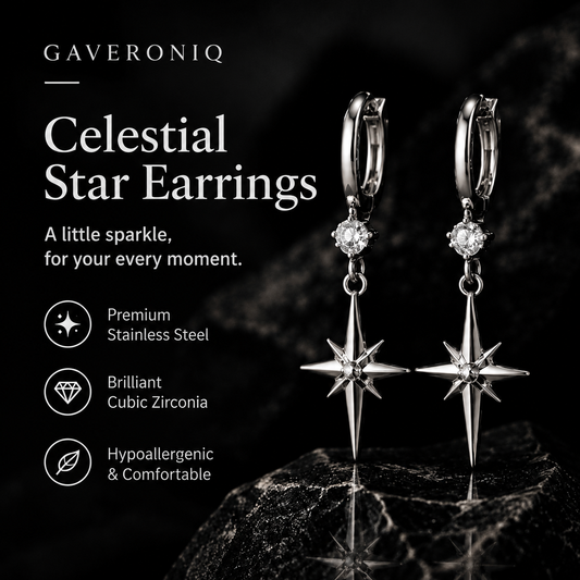 Celestial Star Drop Earrings