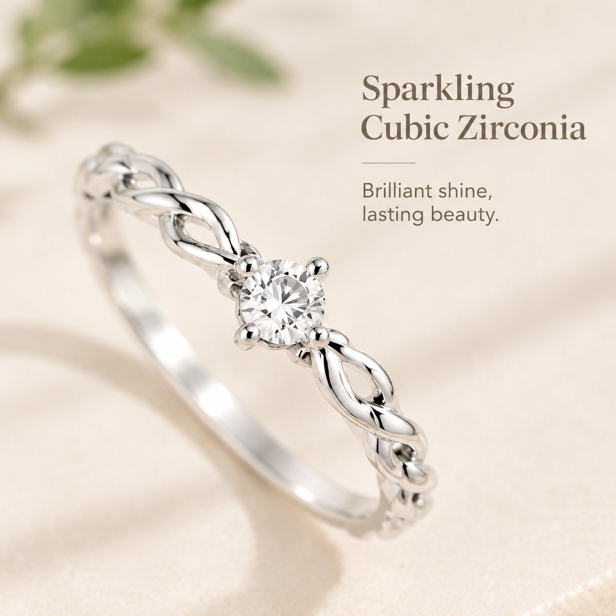Delicate Twist Silver Ring
