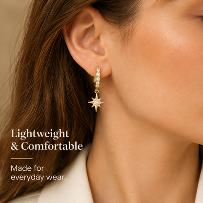 Celestial Star Huggie Earrings