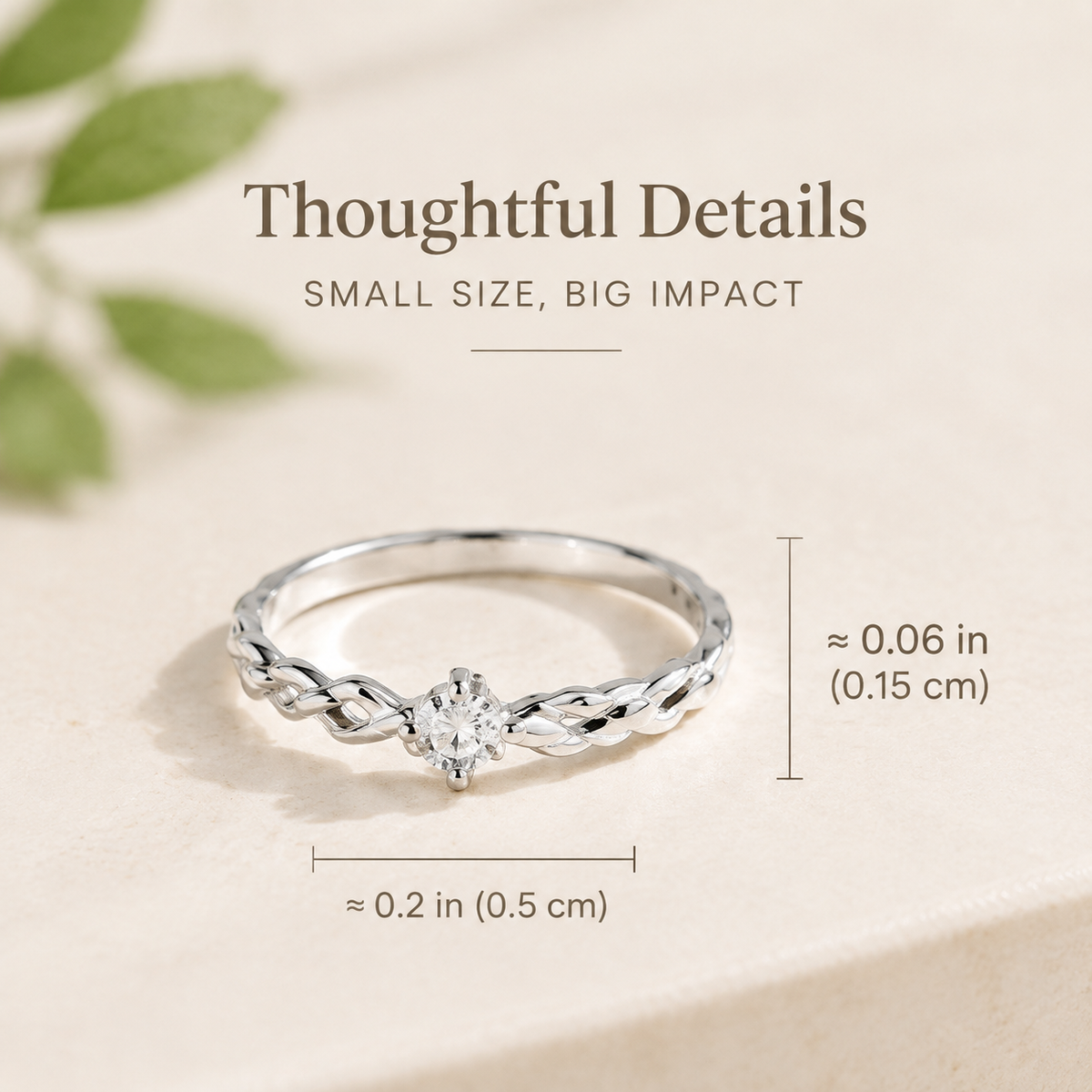 Delicate Twist Silver Ring