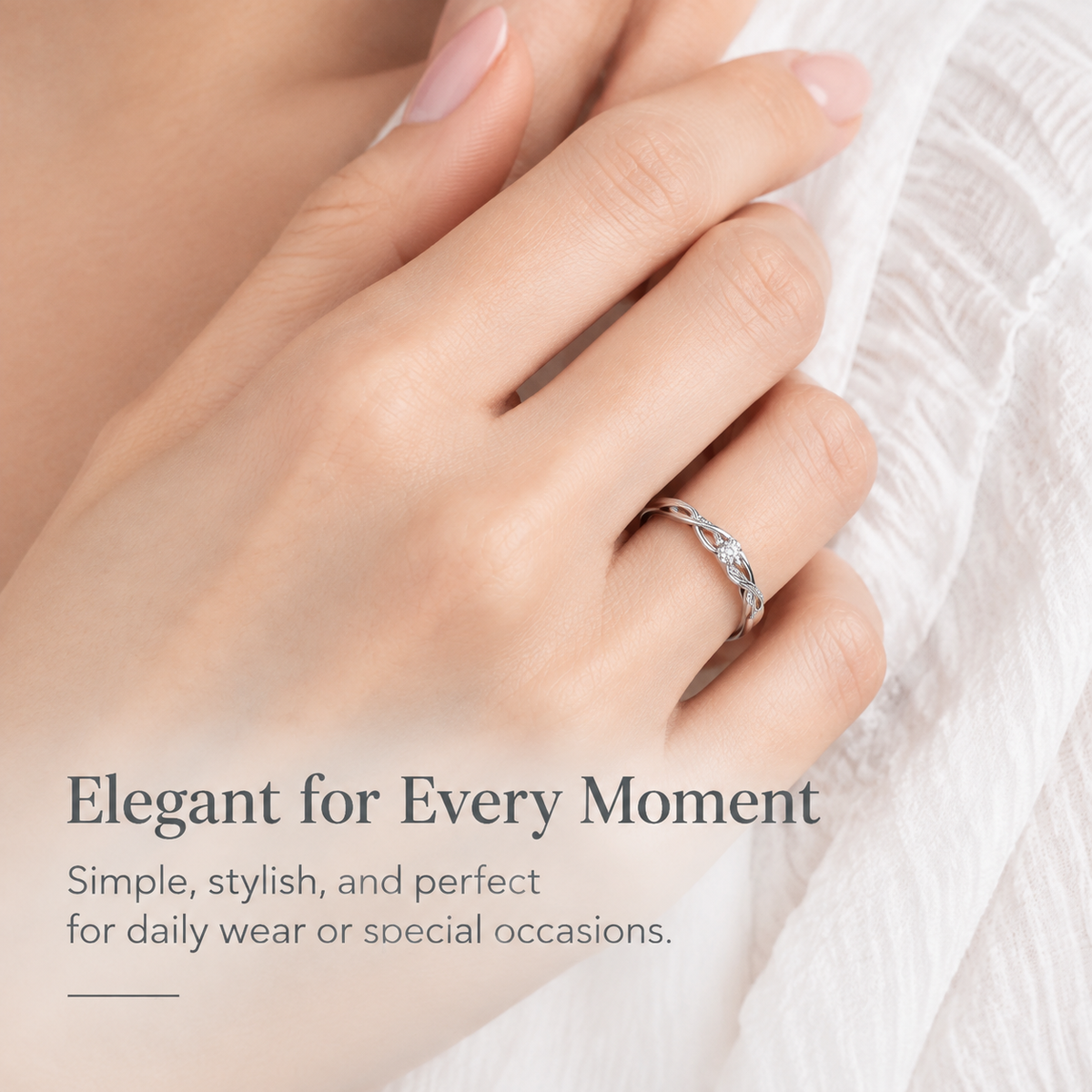 Infinity Twist Diamond Ring