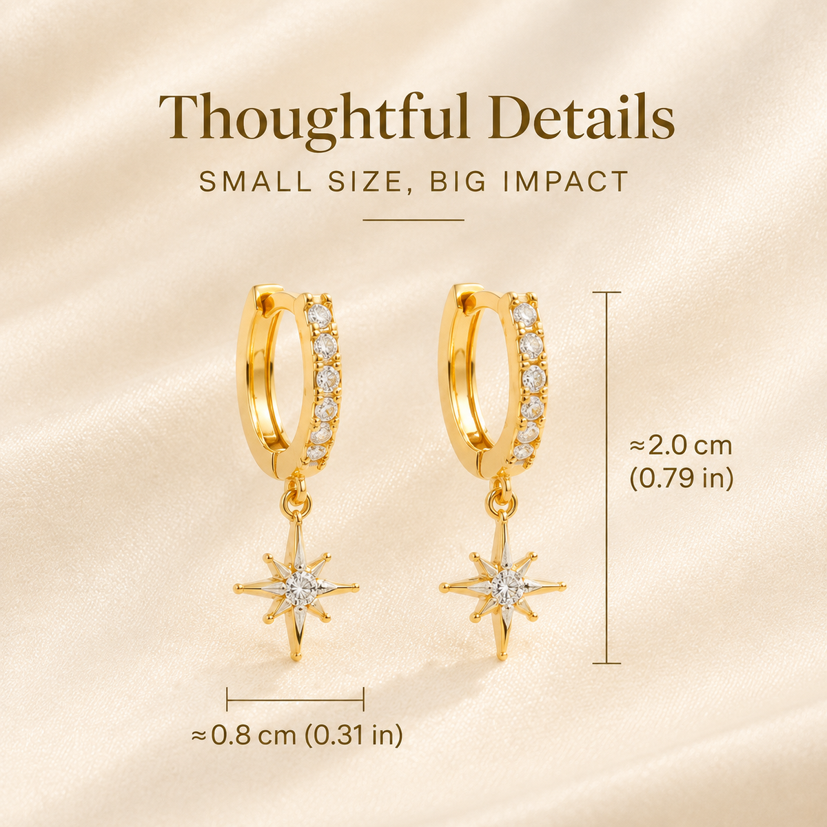 Celestial Star Huggie Earrings