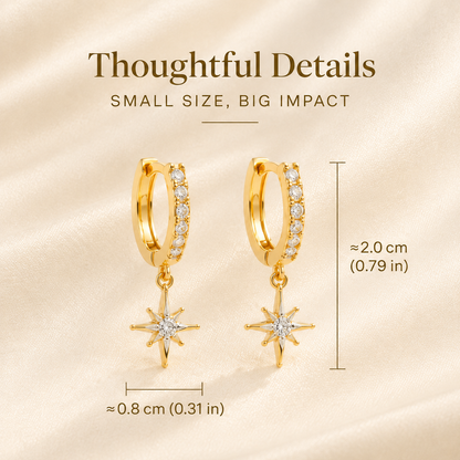 Celestial Star Huggie Earrings